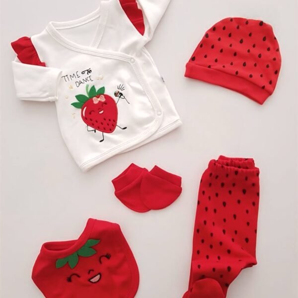 بيجامه الفراوله 5 قطع